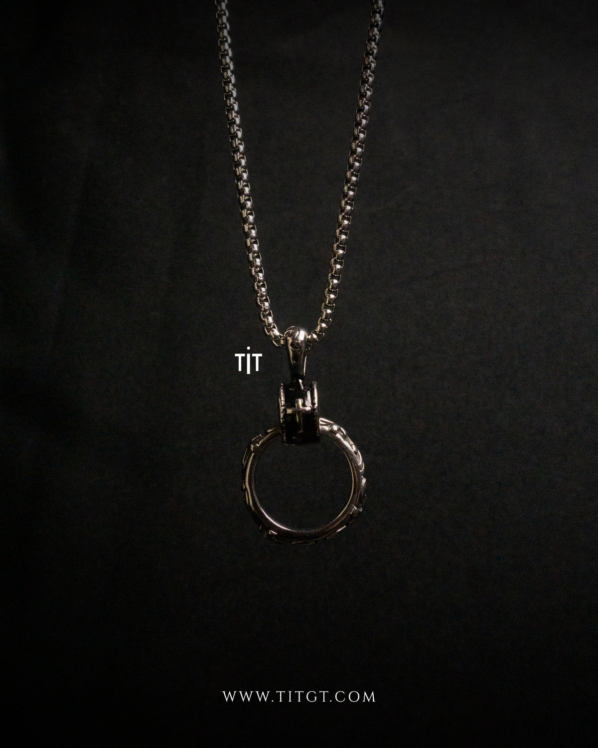 Collar Anillo de Cruz Silver