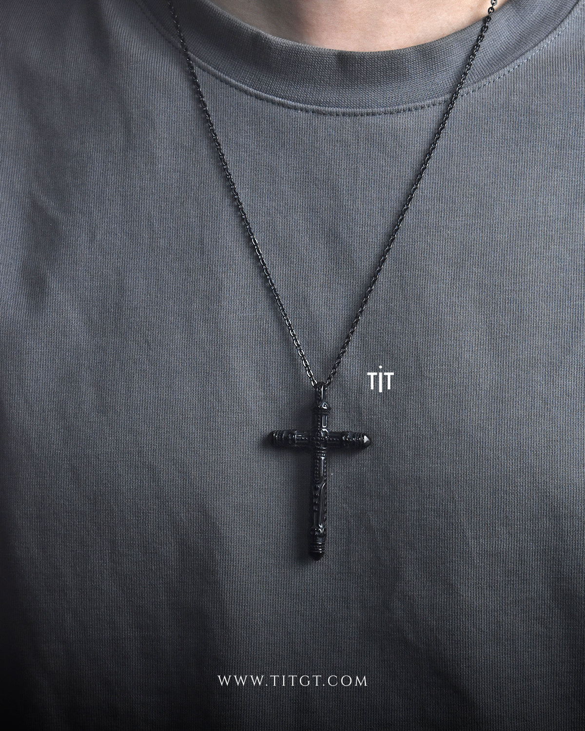 Collar Cruz Vikinga Black