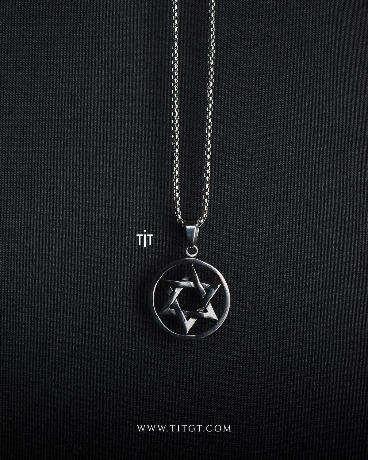 Collar Estrella de David Circular