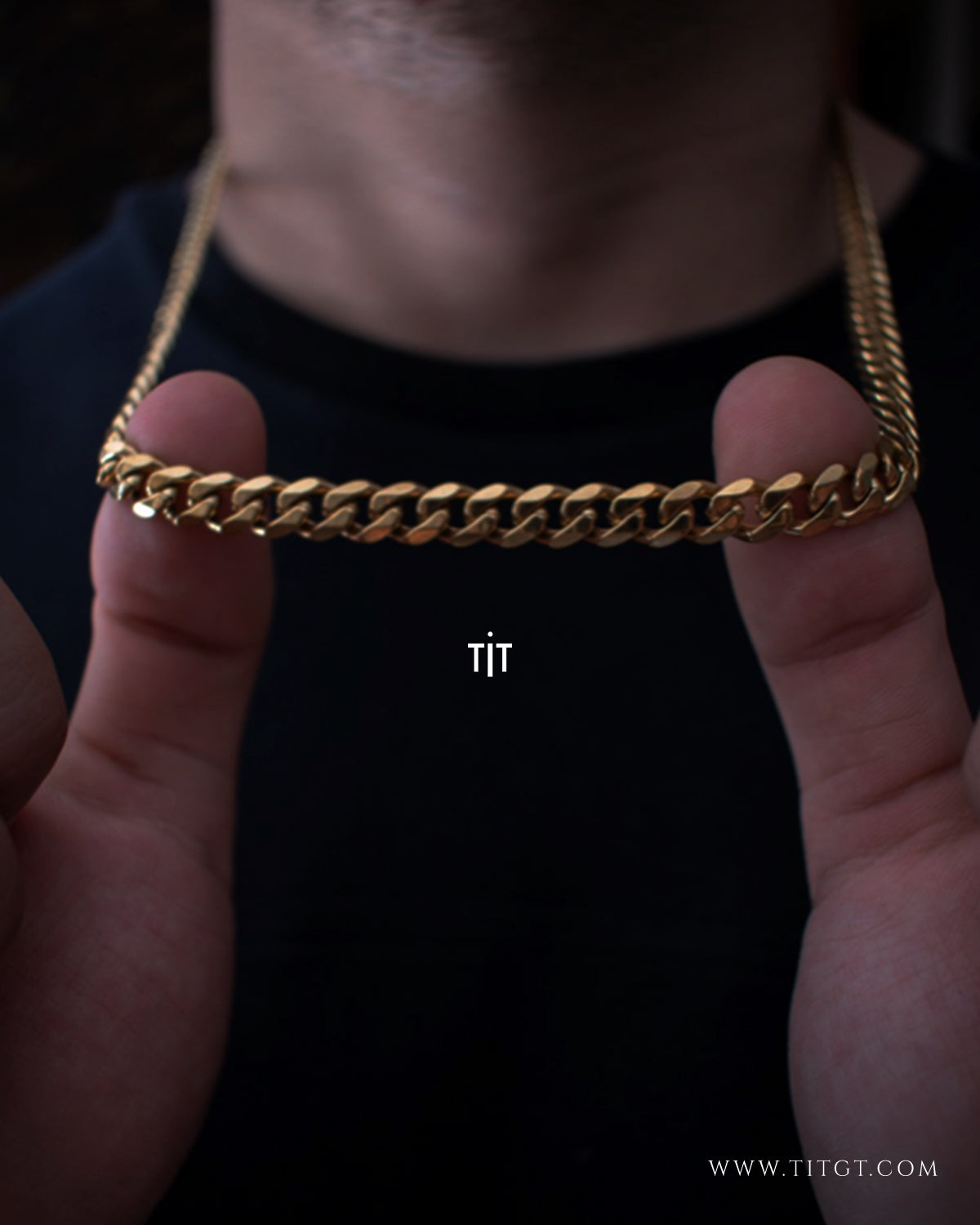 Cadena Cubana Gold 7MM