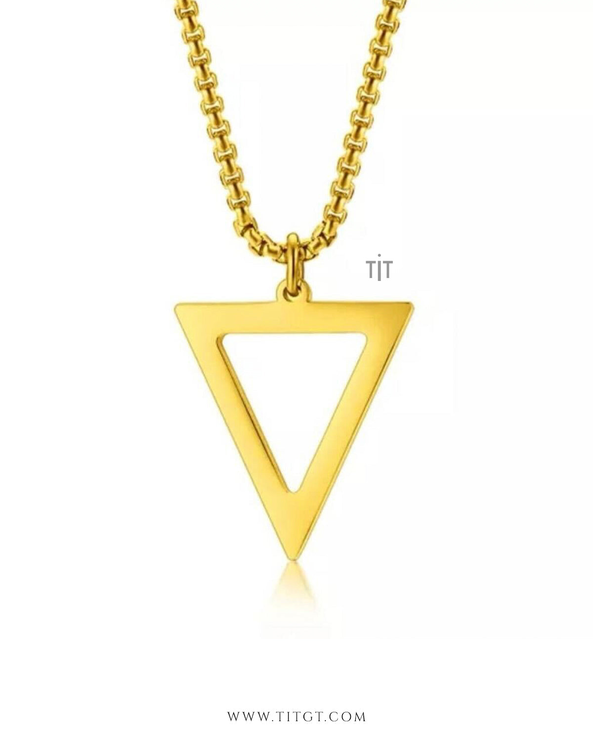 🎁 Collar Triangulo Invertido Gold (100% off)