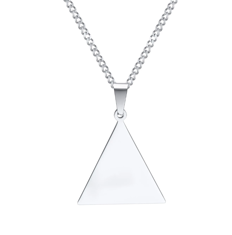 🎁 Collar de Triangulo Solido Silver (100% off)