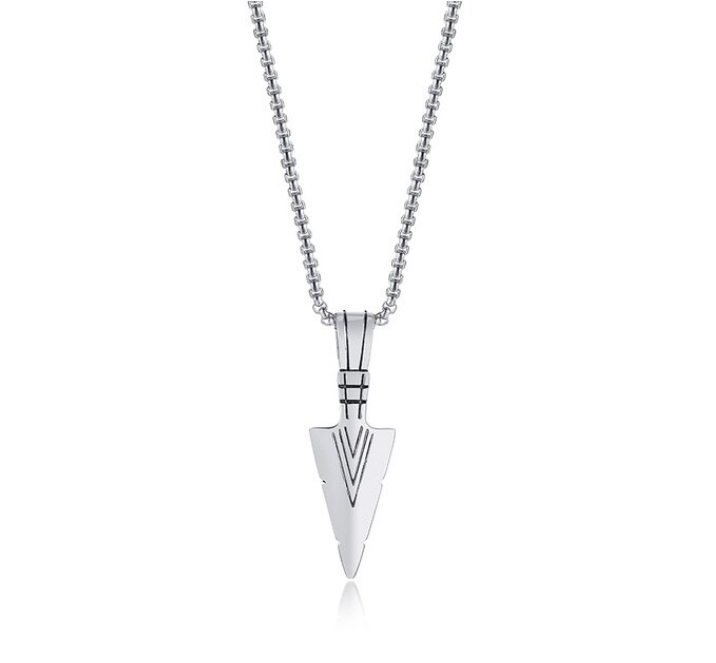 Collar Punta de Flecha Plateado